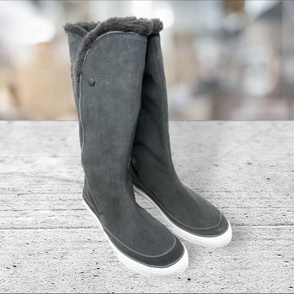 Converse All Star CT Beverly Womens Size 11 Gray Over Calf Winter Boots 525944C - Picture 1 of 10